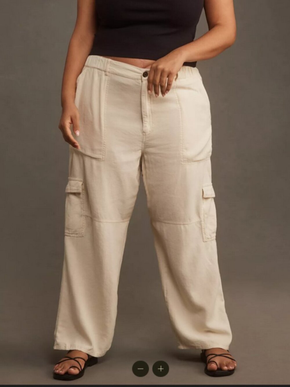 Pilcro Slim Linen Beach Cargo Pants